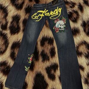 ON HOLD — DO NOT PURCHASE — (SIZE 30) VINTAGE Ed Hardy Women's Blue Jeans
